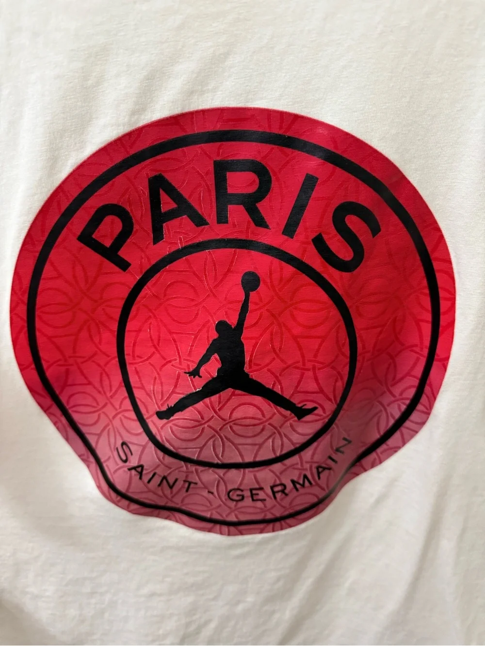 Jordan Tee with Red Jumpman and Gray Lettering